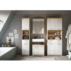 Badezimmer Lambada 4-tlg. ca. 165 cm Eiche/Weiß