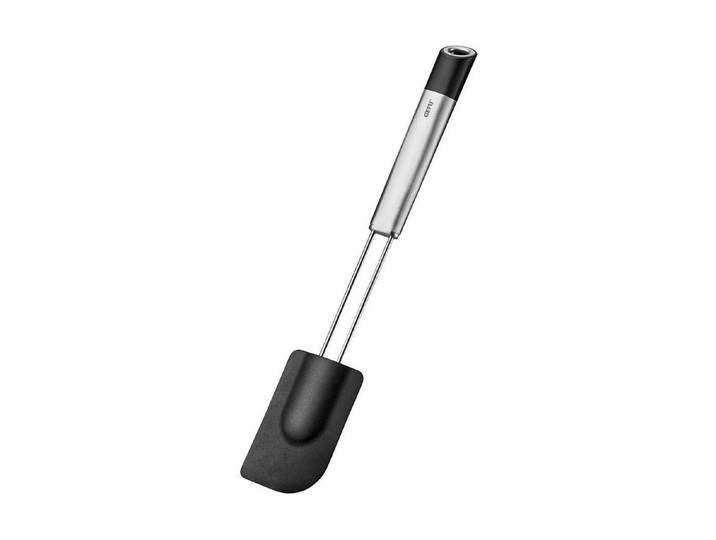 Teigschaber GEFU Primeline 28,6 cm , schwarz (schwarz, silberfarben), Küchenpaletten, Teigschaber