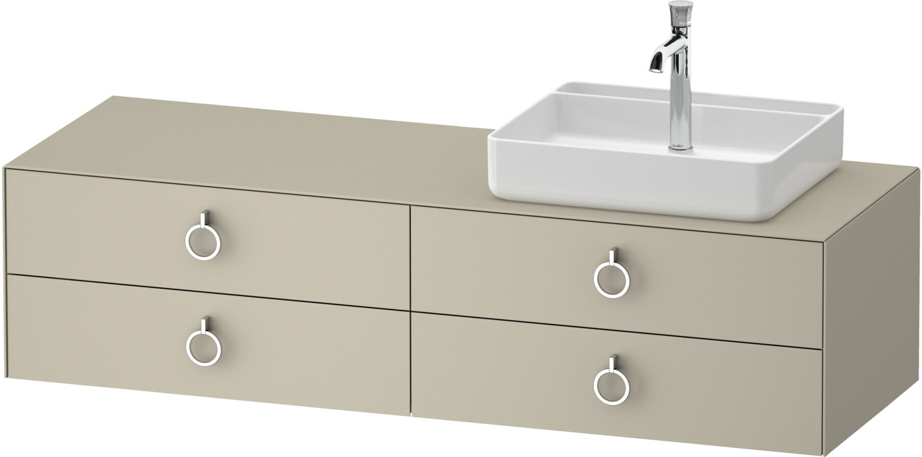 Duravit Waschtischunterschrank White Tulip 160x55cm, B R, T m, k Ein/o Beleuchtung (WT4995R60600000)