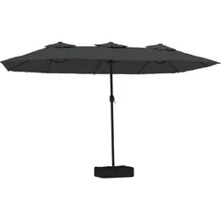 vidaXL Doppelsonnenschirm Anthrazit 449x245 cm