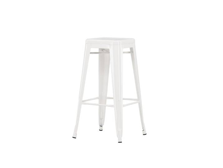 Barhocker VENTURE HOME Tempe, schlanker Barhocker in Beige, hohe Sitzfläche, 136 kg , beige, B:43cm H:76cm T:43cm, Hocker, Barhocker, Tresenstuhl, Stahlrahmen, Fussstütze, ausgestellte Beine, schlicht