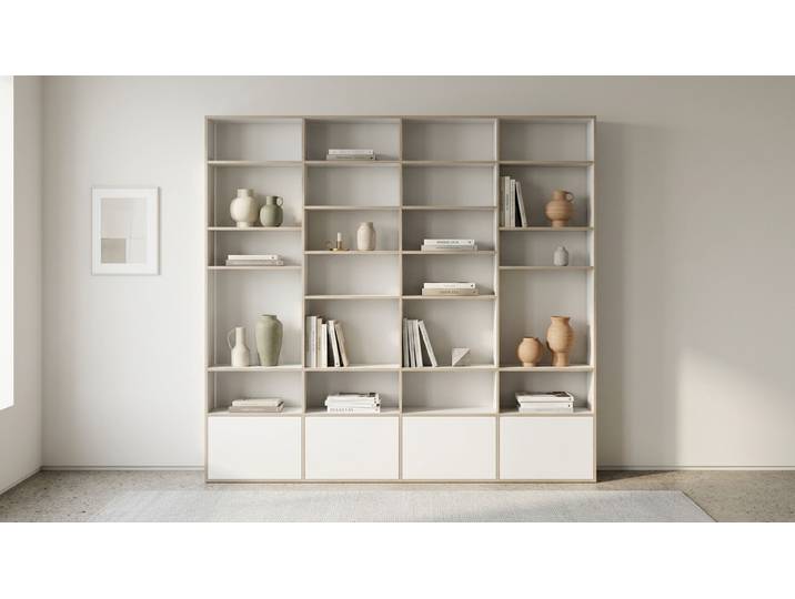 Bibliothèque Pickawood™ Contre­plaqué Contre­plaqué de bouleau blanc mat