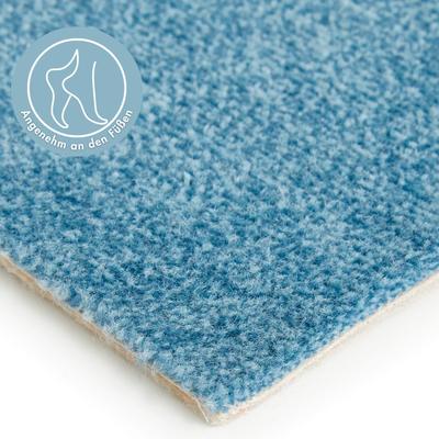 Teppichboden ANDIAMO "Catania, Velours, Gesamthöhe 7,5 mm, Made in Belgium", blau, B:400cm L:600cm, Kunstfaser, Teppiche, meliert, Breite 400 cm oder 500 cm, strapazierfähig & pflegeleicht