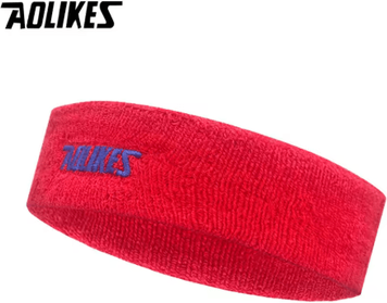 Inspire Picks AOLIKES Cotton Sports Sweat Headband Soft Moisture Wicking Headband For Yoga, Running, Tennis & Volleyball red