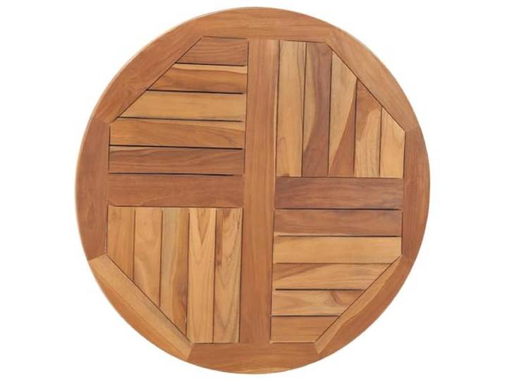 KTHLBRH Runde Tischplatte Teak massiv 70 cm 2,5 cm Fein geschliffenes Holz, 4-Wege-Latten für Restaurant oder Garten
