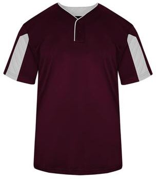 Alleson Athletic 7976 Striker Placket in Maroon/White size 3XL   Polyester 797600, BG7976