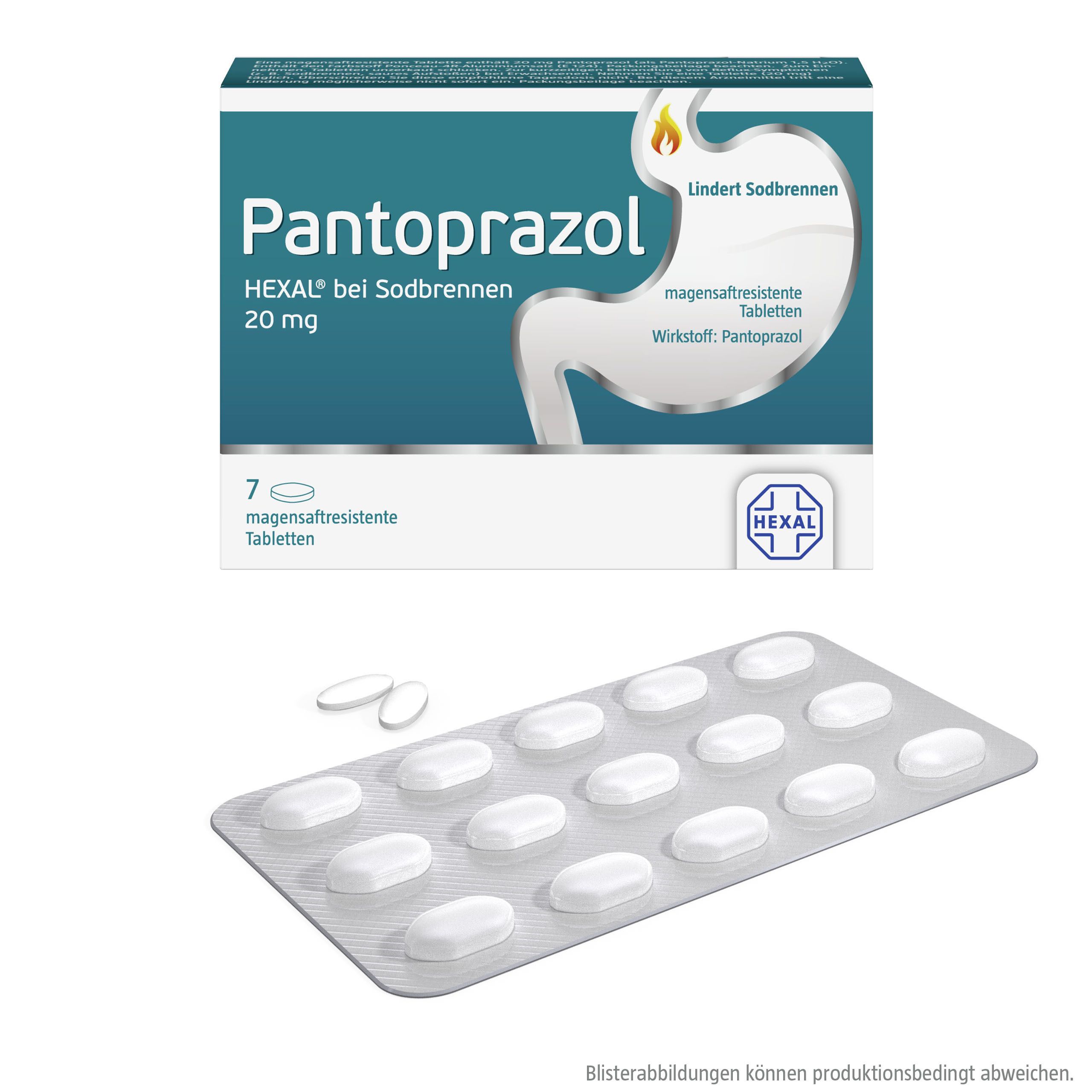Pantoprazol Hexal b.Sodbrennen magensaftres.Tabl. 7 St Tabletten magensaftresistent