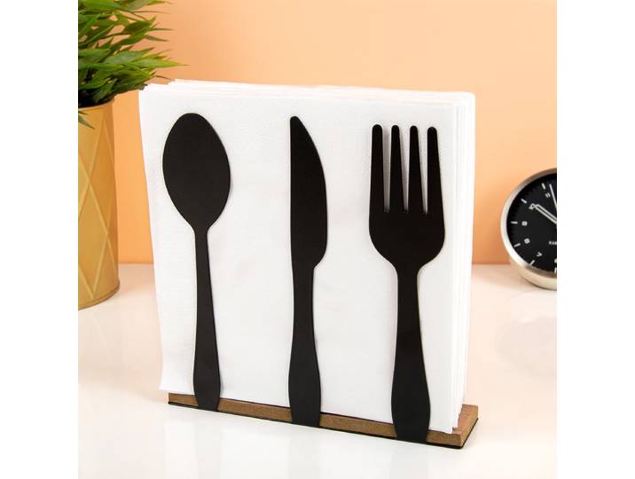 Servetten houder 'bestek'