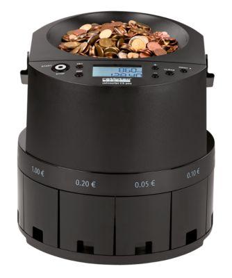 Münzzähler Ratiotec Coinsorter CS500, zählt & sortiert bis zu 600 Euromünzen/min, mit Bündelfunktion, Netzkabel