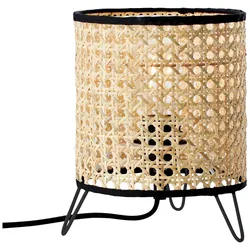 BRILLIANT Lampe Wiley Tischleuchte rattan   1x A60, E27, 60W, geeignet für Normallampen (nicht enthalten)   Mit Schnurzwischenschalter