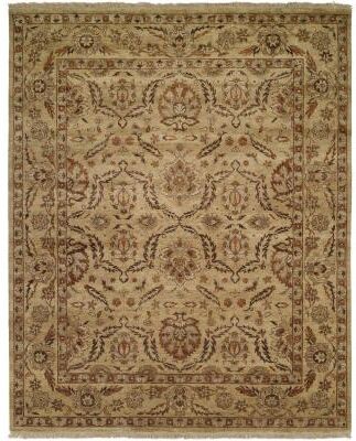 KALATY Pasha Antique/ Gold Hand-knotted Wool Area Rug