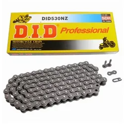 DID, Motorrad Zubehör, Antriebskette 50(530)NZ-108 (108 Glieder) ohne O-Ringe (offen + Clip) (50NZ-108)