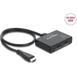DELOCK HDMI Splitter 1 x HDMI in > 2 x HDMI out 4K 60 Hzm