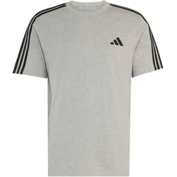 ADIDAS Herren Shirt Essentials 3-Streifen, Single Jersey, Branding, Größe L in Grau Grau