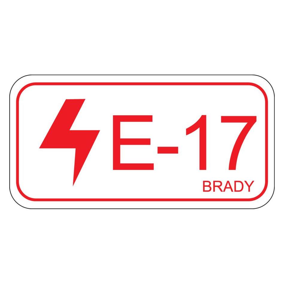 Brady Etiketten für Energiequellen, elektrischer Bereich (ENERGY TAG-E-17-75X38MM-SA/5)