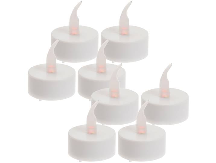 LED-Teelichter 8er-Set, flackernder Flamme und Timer