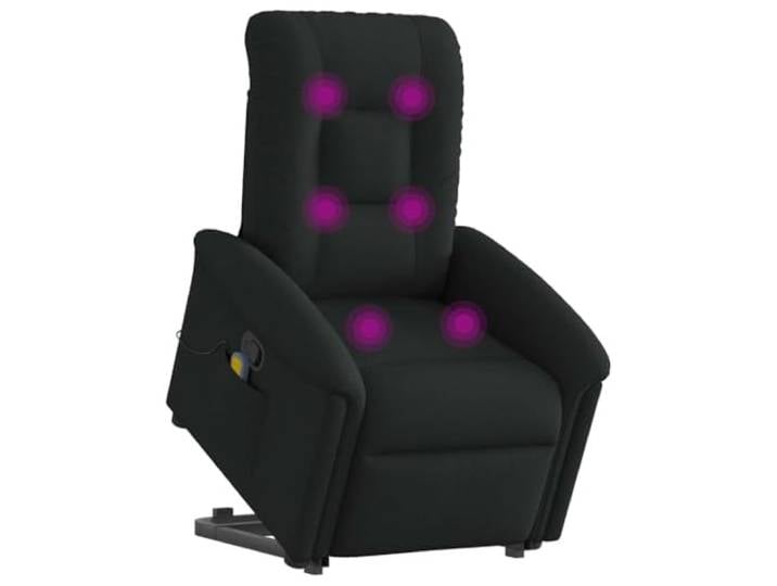 KTHLBRH Massagesessel mit Liegefunktion, aus schwarzem Stoff Modernes Design, einfache Bedienung, geeignet für die tägliche Entspannung, robuste Struktur, atmungsaktive Beschichtung