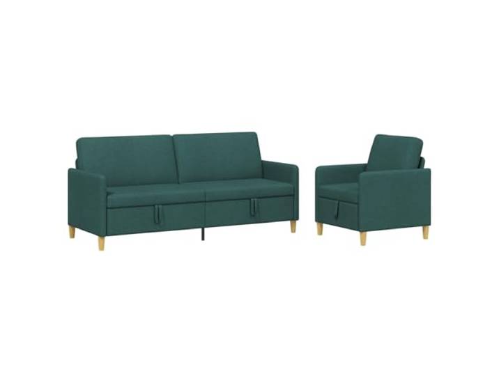 Sofa mit Stauraum, 2 Stück, Dunkelgrün, Polyester, mit Metallrahmen Aufklappbarer Sitz, versteckter Raum, abnehmbare Kissen, stabile Struktur, vielseitiger Stil