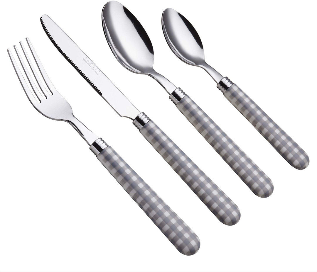 Brambly Cottage Otway 24 Piece Cutlery Set , Service for 6 Grey 24