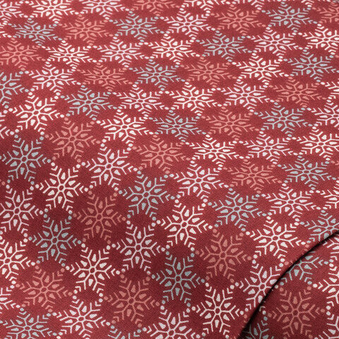 Baumwollstoff Kristall-Sterne "Sina", rot-color