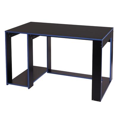 Mendler Schreibtisch HWC-J26, Computertisch Bürotisch, 120x60x76cm ~ schwarz-blau