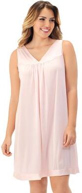 Plus Size Women's Exquisite Form®Sleeveless Short Sleep Gown by Exquisite Form in Pink Champagne (Size S)