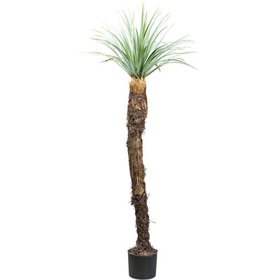 Kunstpflanze CREATIV GREEN "Yucca Rostrata", grün (grün, grau), H:150cm, Kunstpflanzen, Kunstpflanze, mit außergewöhnlichem Stamm