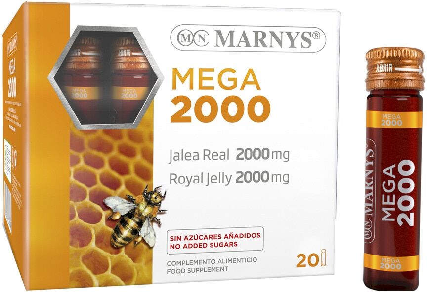 Marnys 20 Viales Jalea Real Mega 2000 con Vitamina C .