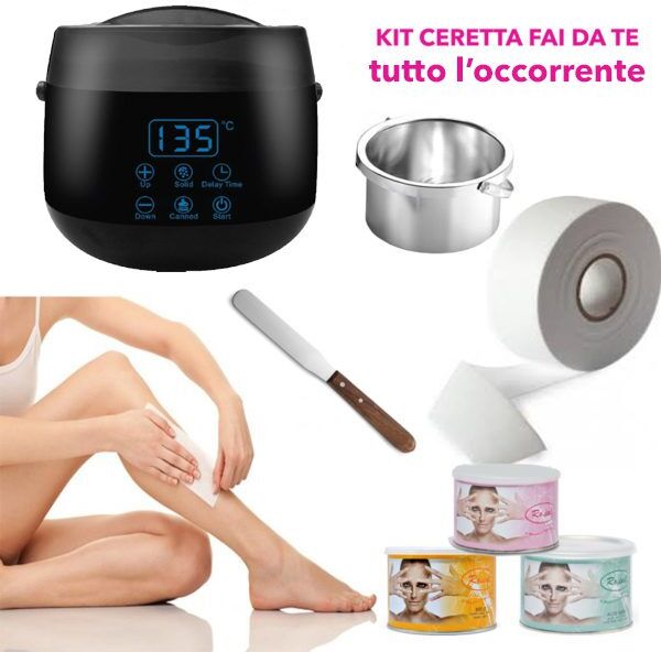 KIT CERETTA FAI DA TE CERA SCALDACERA FORNELLO ROTOLO ALOE VERA