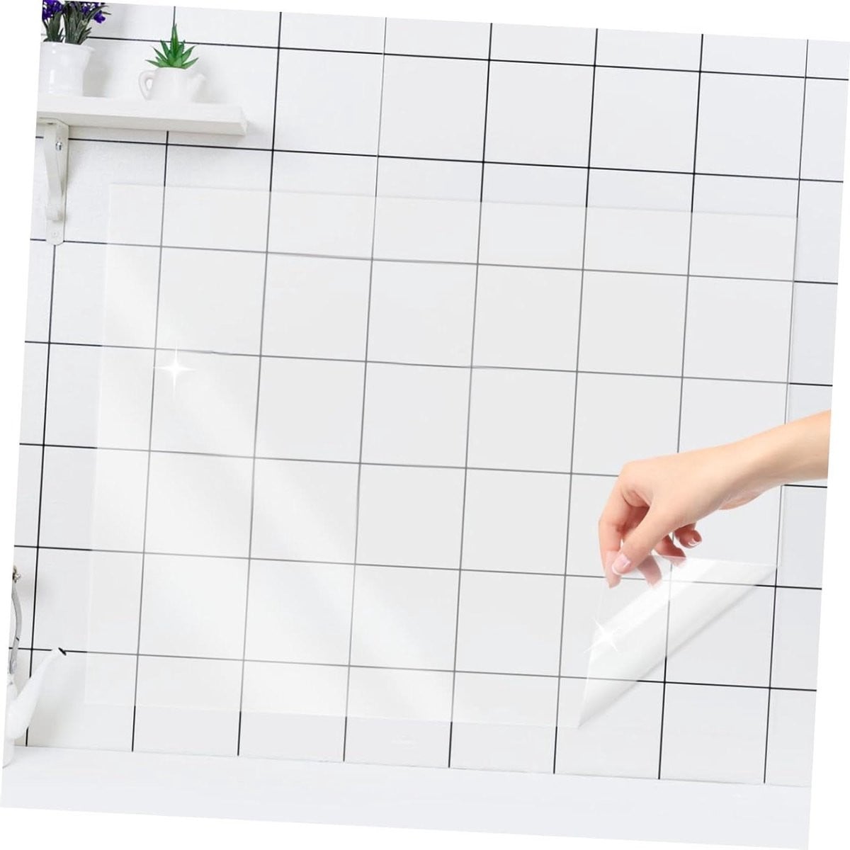 Zelfklevende Transparante Beschermfolie voor Muren - 1000 x 45 cm - Transparant