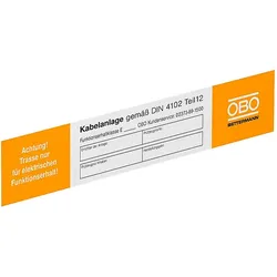 OBO Kennzeichnungsschild für Funktionserhalt KS-E DE