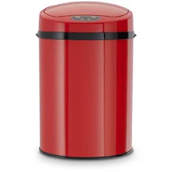 Badabfalleimer 9L mit Sensor-INOX RED