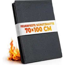 FireMat Feuermatte Black Edition - Feuerfeste Unterlage 70x100cm, Zubehör Kochen + Backen
