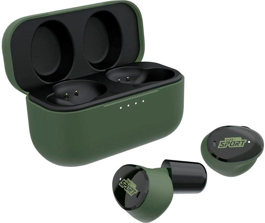 ISOtunes Sport CALIBER Støjdæmpende Høreværn & In-Ear Høretelefon til Skydning - Grøn