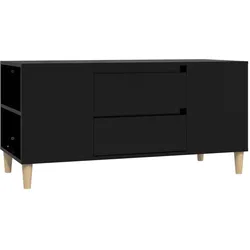 vidaXL TV-Schrank Schwarz 102x44,5x50 cm Holzwerkstoff