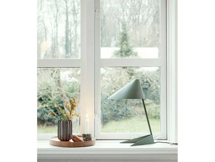 Ambience tafellamp, stofgroen, hoogte 43 cm - Warm Nordic - Woonkamer - Designer - Metaal - 1 lamp