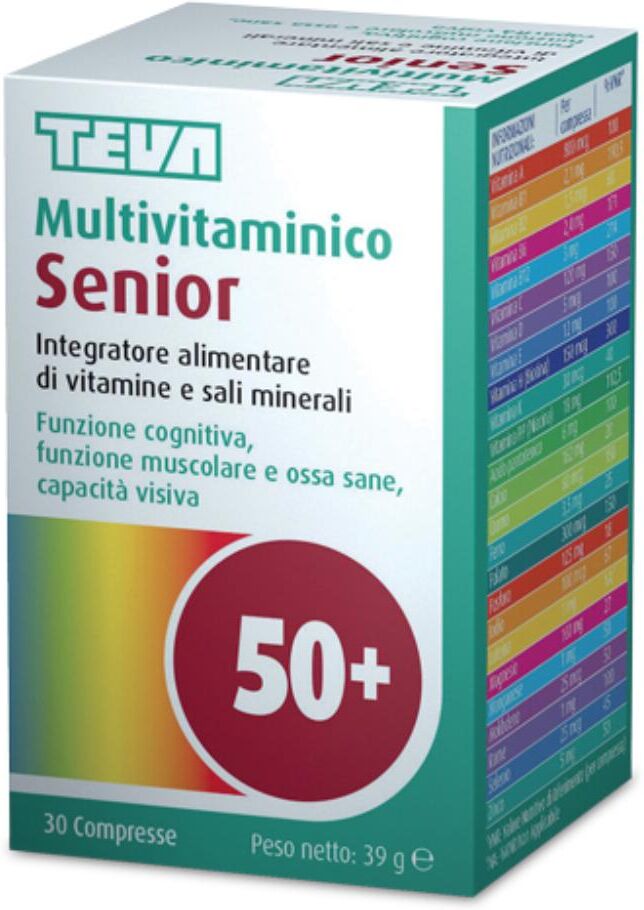 TEVA ITALIA Srl Teva - Multivitaminico Senior 30 Compresse