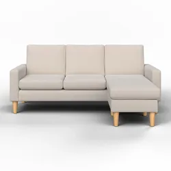 Wohnlandschaft Noemie Beige Webstoff