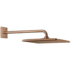 Grohe Rainshower Kopfbrauseset 26564DL0 warm sunset gebürstet, Brausearm 42,2 cm, mit Durchflussbegrenzer