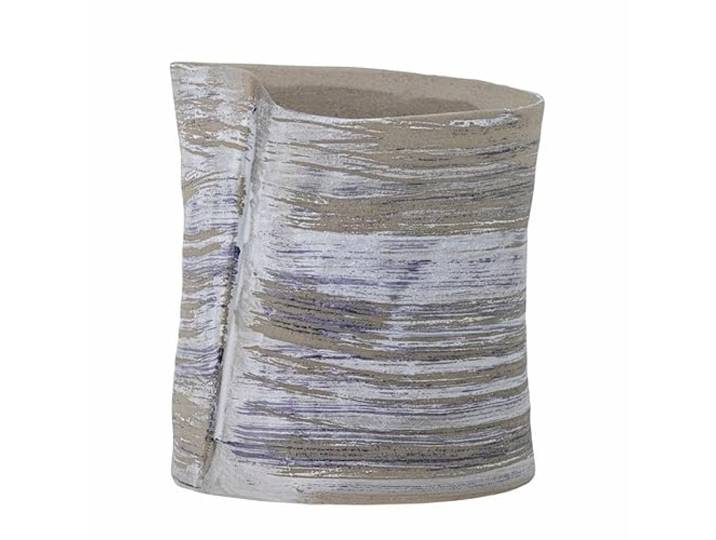 Adelle Blumentopf, Grau, Steingut
