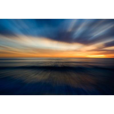 Fototapete PAPERMOON "Abstrakter Sonnenuntergang", bunt, B:4m L:2,6m, Vlies, Tapeten