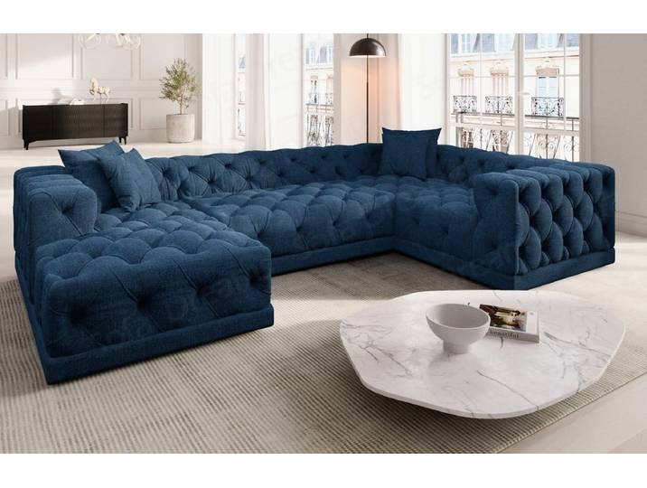 Wohnlandschaft Palma U-Form aus Stoff