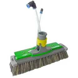 Unger NUH28 nLITE Hybrid 28 cm Bürste für Wasserstangen Borstenmix, synthetische und Wildschweinborsten, kraftvoll