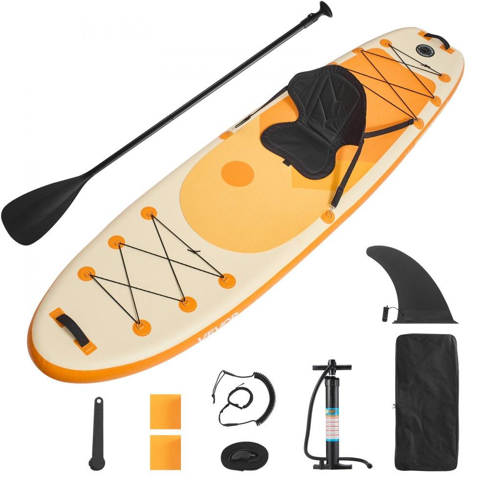 Aufblasbares Stand-Up-Paddleboard mit Sitzfläche - 304,8 cm lang - 83,8 cm breit - 15,2 cm dick