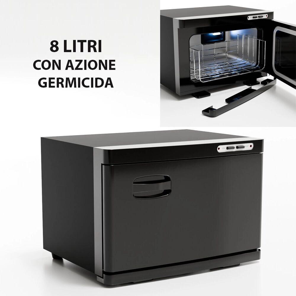 Melcap Scalda Asciugamani Professionale per Parrucchiere 8 Litri con Ozono