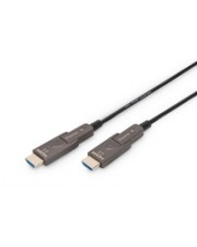 DIGITUS Glasfaserkabel HDMI AOC 20m HDMI->HDMI 4K abnehmbare Stecker Digital/Display/Video 20 m Glasfaser LWL (AK-330127-200-S)