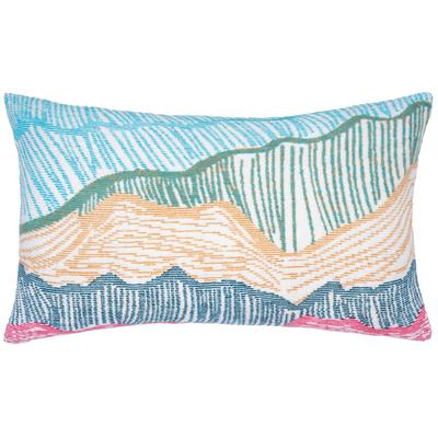 Dekokissen PAD "UNREAL MOUNTAIN", bunt (multi), B:35cm L:60cm, Baumwolle, Viskose, Dekokissen_Sitzkissen_Kissenhüllen, made in europe
