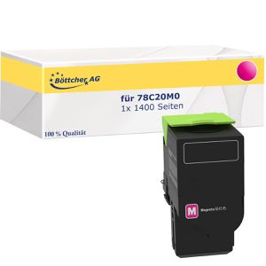 kompatibel für Lexmark 78C20M0 Prebate, Kompatibler Toner , 1400 Seiten, magenta
