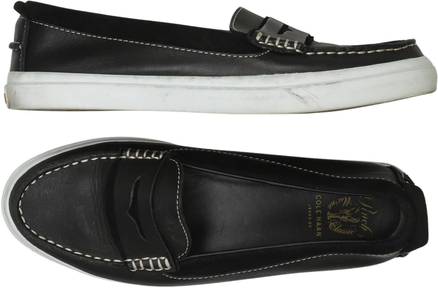 Cole Haan Damen Sneaker, Schwarz, Gr. EU 39 (US 8), Leder - Second Hand