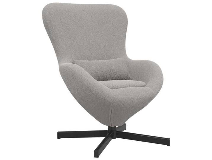 Fauteuil œuf - VIDAXL - pivote à 360°- design moderne - Gris clair 63x73x90 cm tissu F4148